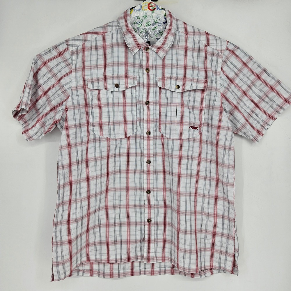 Mountain Khakis Shirt Mens XL Plaid Fishing Short Sleeve Hiking Outdoor UPF